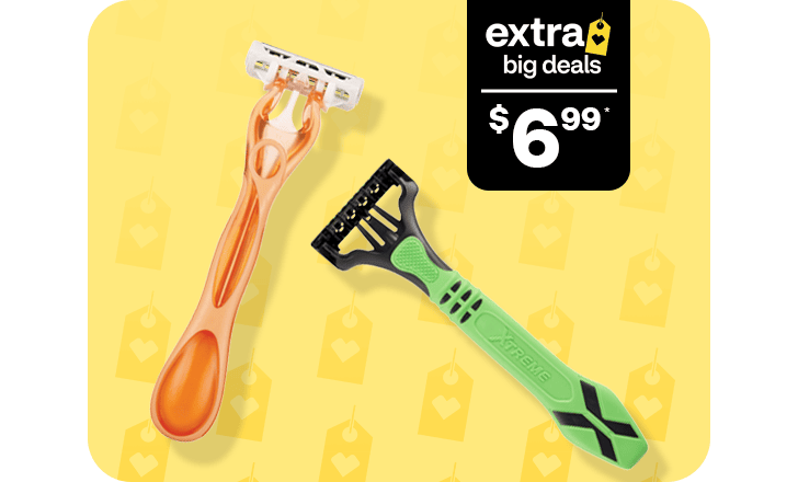 $6.99, Schick and Skintimate razors, extra big deals