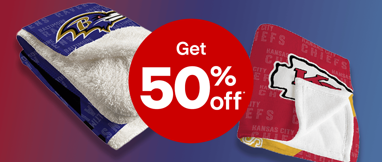 Get 50 percent off personalized NFL licensed blankets