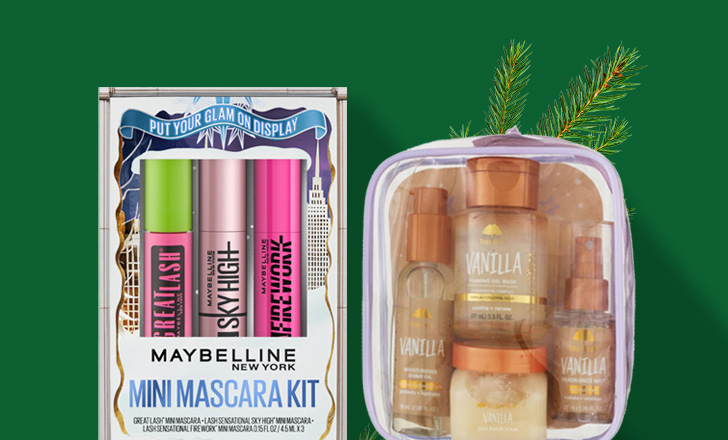 Tree Hut Vanilla mini gift set and Maybelline mascara kit, 30 percent off