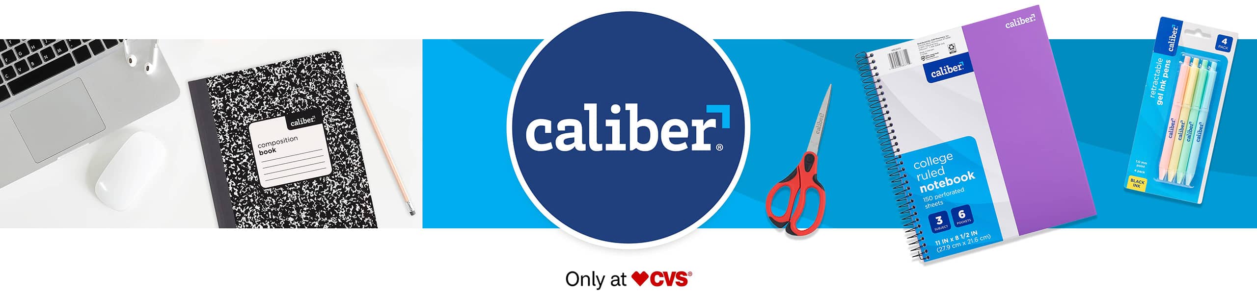 School & craft supplies, electronics, and notebooks. Caliber®. Only at CVS®