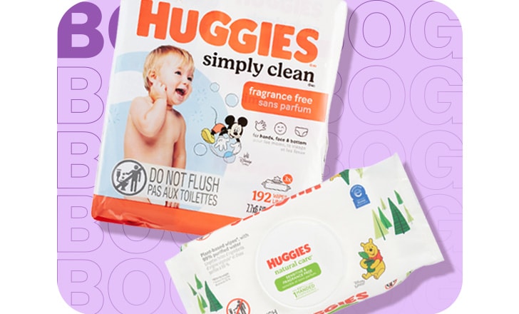 Huggies simply clean wipes and Huggies Natural Care wipes. Buy 1, get 1 free