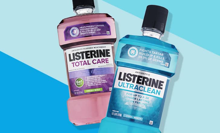 Listerine Total Care and Ultraclean mouthwash