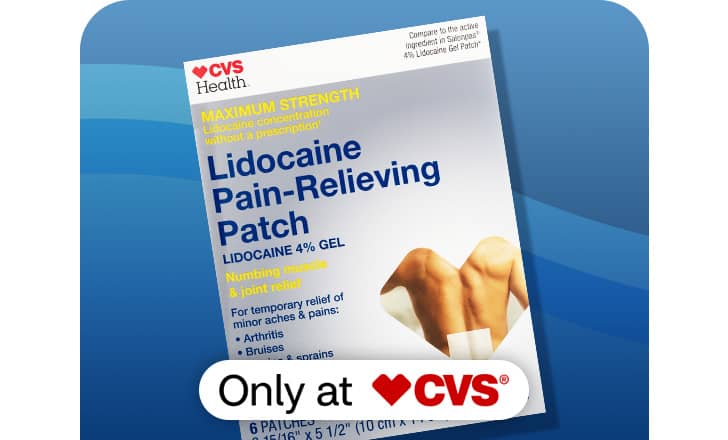 CVS Health Lidocaine Pain-Relieving Patch, only at CVS.