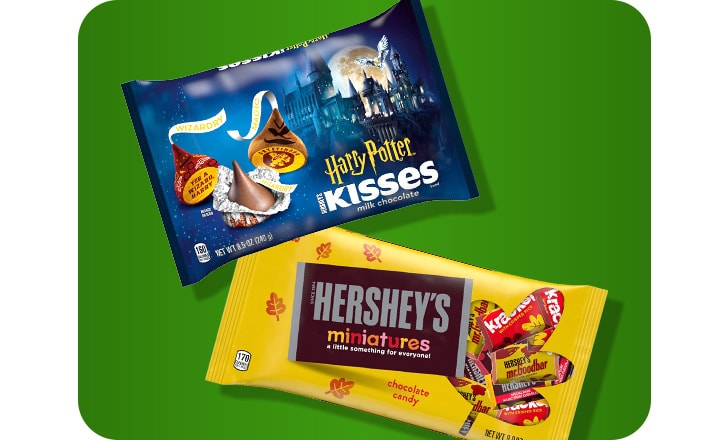 Harry Potter–themed Kisses and Hershey's miniatures candy