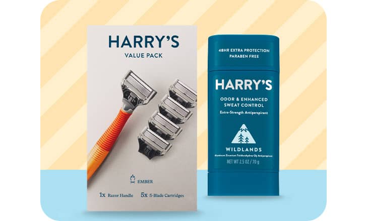 Harry's razor blades value pack and antiperspirant