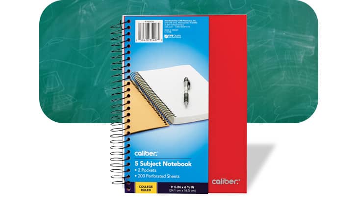 Caliber 5 subject notebook