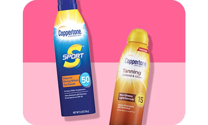 Coppertone Sport and SPF 15 sunscreen.
