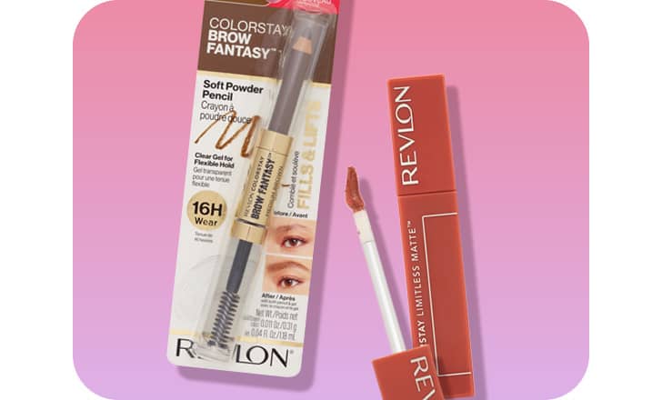 Revlon eyebrow pencil and lip color