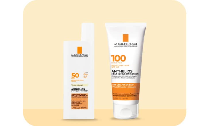 La Roche-Posay Anthelios SPF 50 and 100 sunscreen products