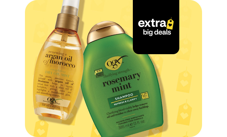 $6.99, OGX rosemary mint shampoo and argan oil of morocco