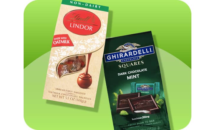 Dulces de chocolate Lindt y Ghirardelli