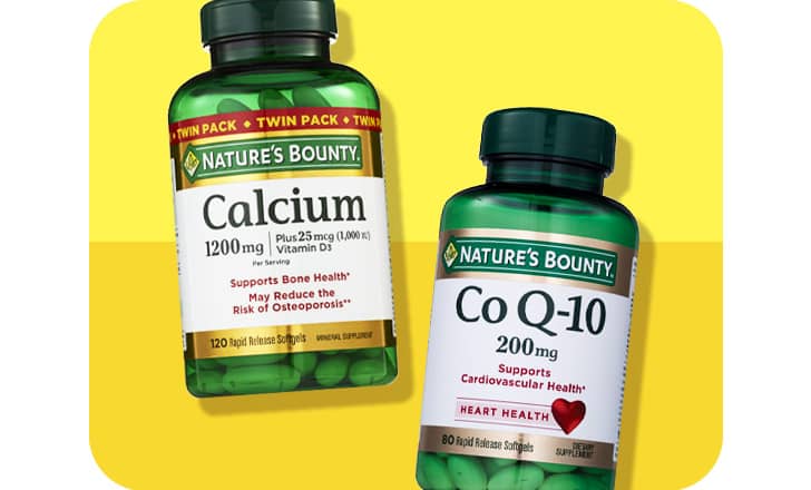 Nature's Bounty - Suplementos de calcio y Co Q-10