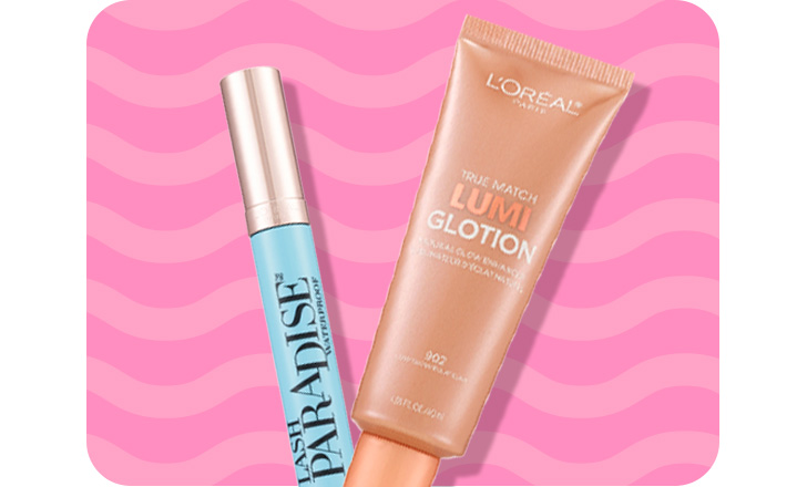 L’Oréal Paris mascara and True Match Lumi Glotion