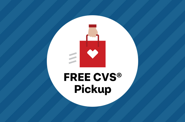 Pictogram of a shopping bag with CVS heart