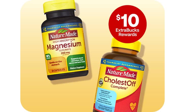 $10 ExtraBucks Rewards, Nature Made Magnesium and CholsestOff supplements