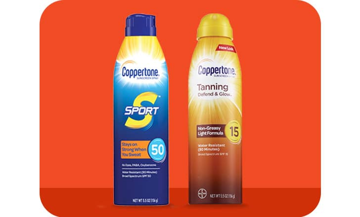 Coppertone Sport and SPF 15 sunscreen products