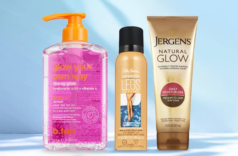 Glow Your Own Way, Sally Hansen Legs and Jergens Natural Glow self-tanning products