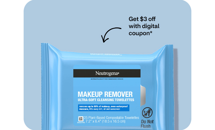 Get $3 off with digital coupon, Neutrogena makeup remover towelettes