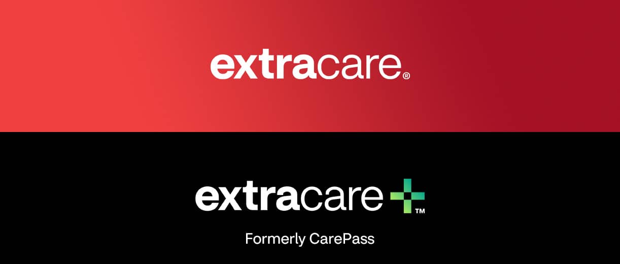 Logo de ExtraCare®, logo de ExtraCare Plus™, anteriormente CarePass