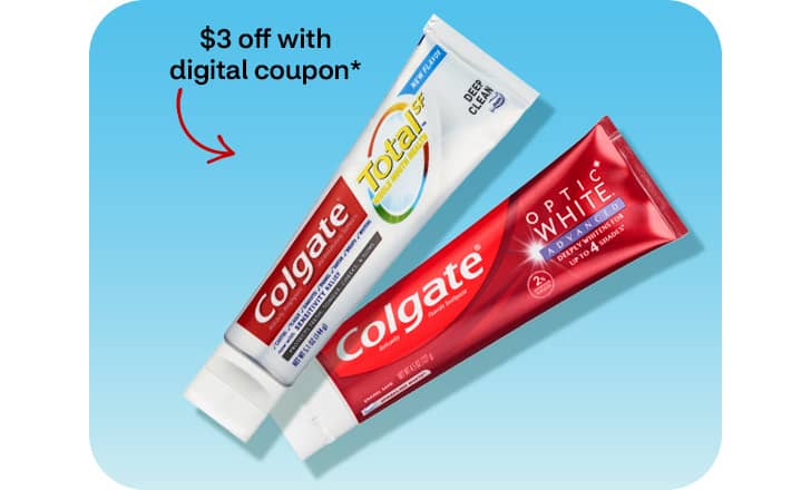 $3 off with digital coupon, Colgate toothpaste