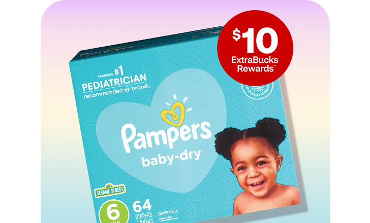 $10 ExtraBucks Rewards, Pampers diapers.