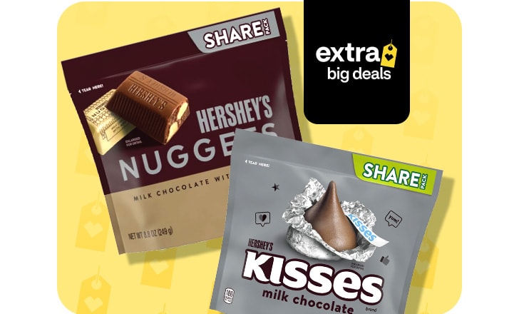 Extra Big Deals. Hershey's Nuggets and Hershey's Kisses