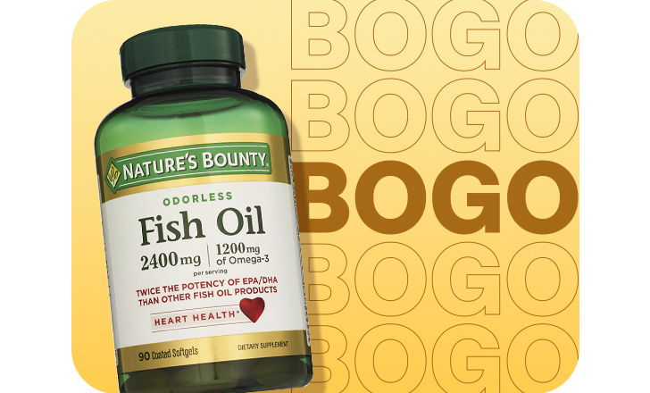 Buy one, get one, Nature's Bounty Fish Oil softgels
