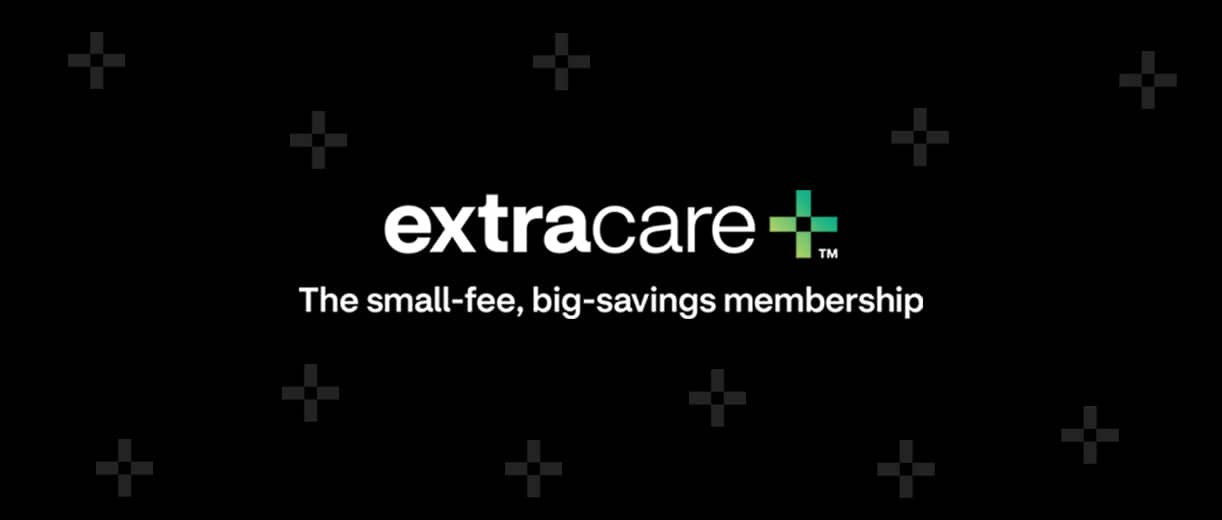Logo de ExtraCare Plus™; la membresía de grandes ahorros por un cargo pequeño. Enjoy a $10 monthly bonus reward.