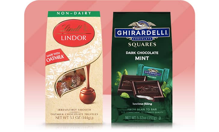 Lindt and Ghirardelli chocolate candy