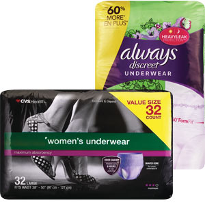 Always Discreet Adult Incontinence & Postpartum Underwear for Women Small/Medium,  32 count - Harris Teeter