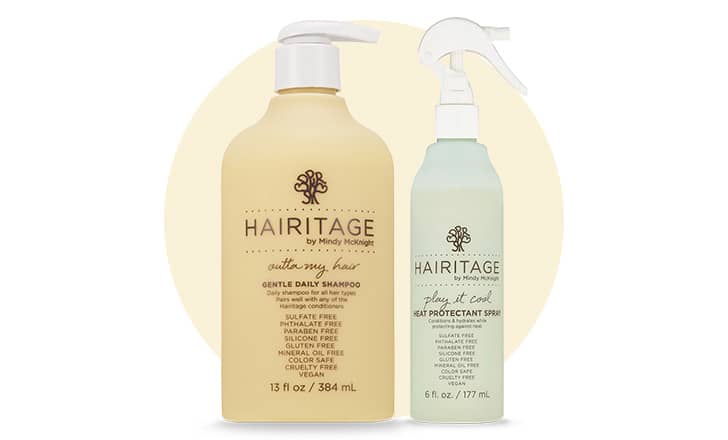 Hairitage hair care products.