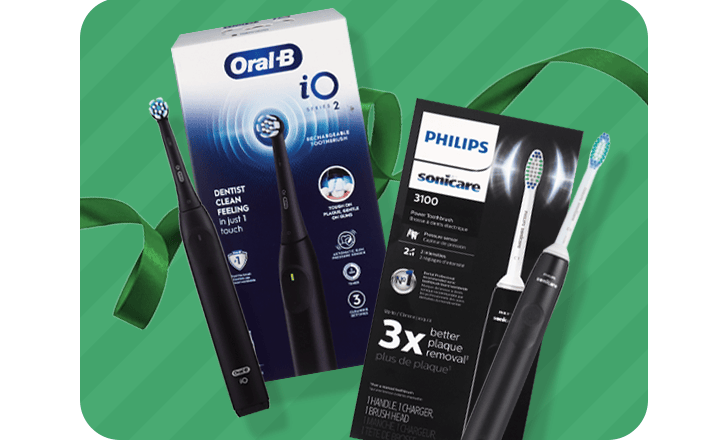 Cepillos dentales eléctricos Oral-B y Philips Sonicare.