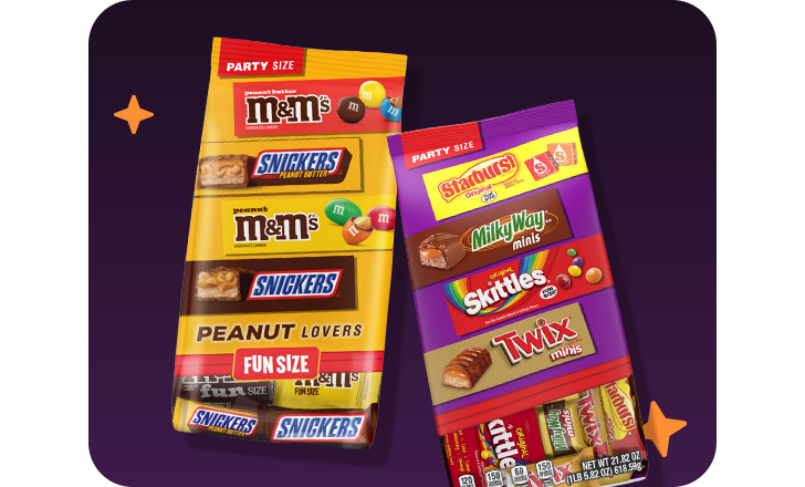 Party size Halloween candy.