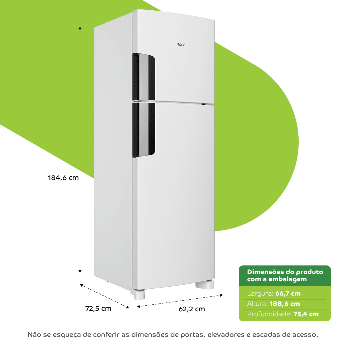 Geladeira Frost Free Duplex Consul 377 Litros Branca - CRM44MB