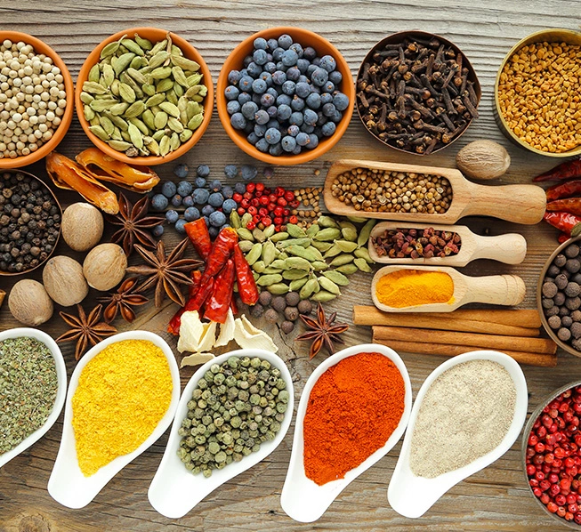 temperos, ervas e especiarias