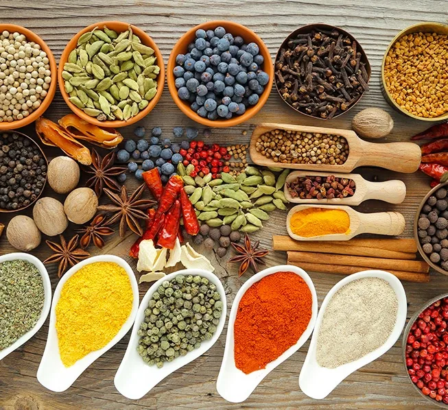 temperos, ervas e especiarias