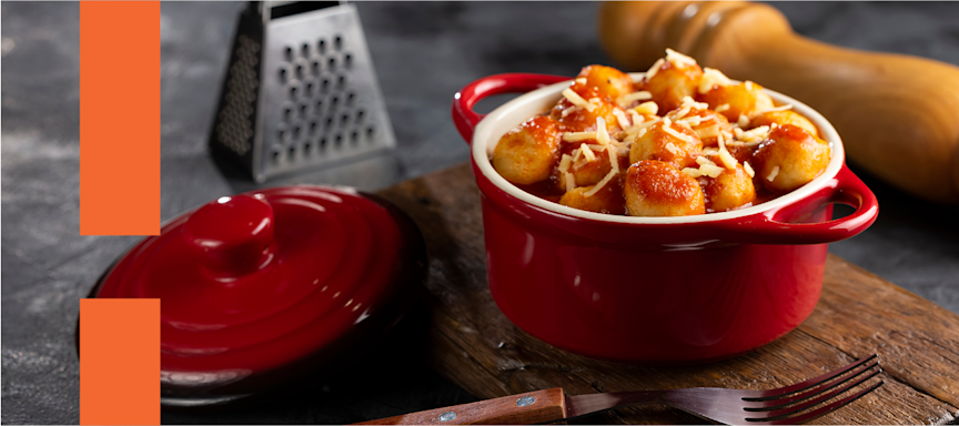 Receita de nhoque de batata com molho à bolonhesa