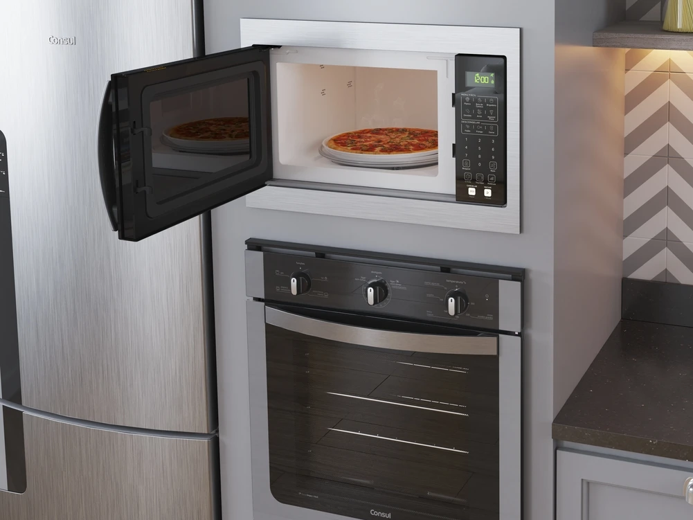 Micro-ondas Consul de Embutir 32 Litros Preto com Design Moderno e Menu Fácil - CM146AE