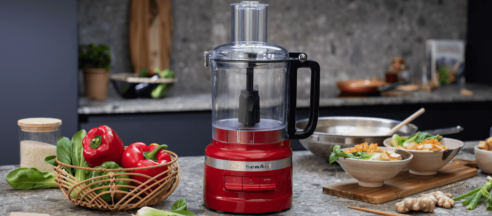 Para que serve cada lâmina do processador KitchenAid 2L?