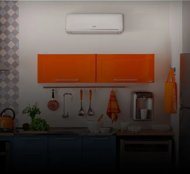 Cozinha com ar-condicionado