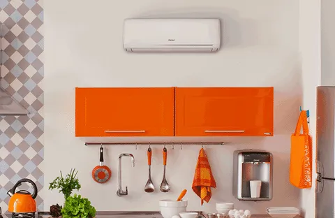 Ar-condicionado na cozinha