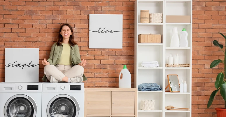 organização de lavanderia