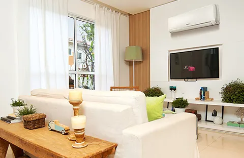 sala com ar condicionado split Consul