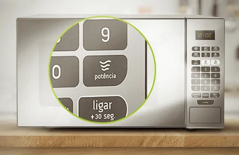 botão do micro-ondas