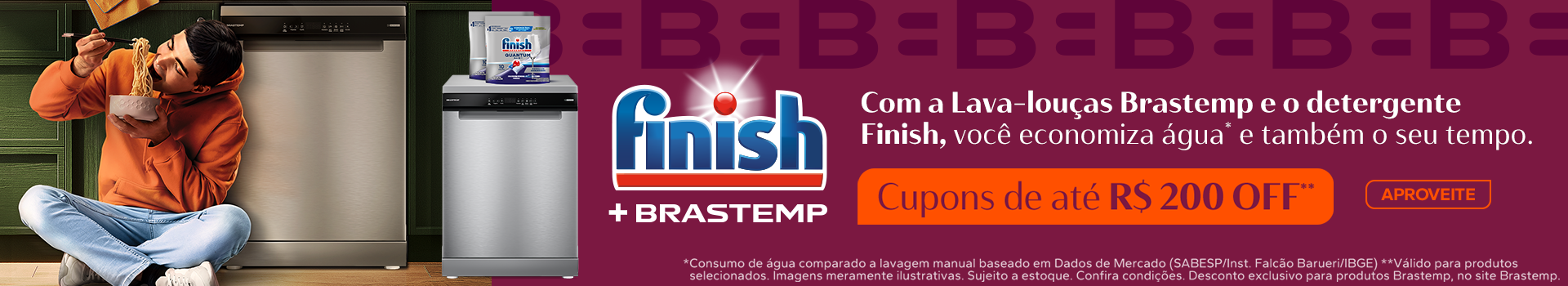 [BTP]-Dia-da-Àgua_Finish+Lava-louças-Brastemp_Banner-categoria_1920x350_cupom-R$200