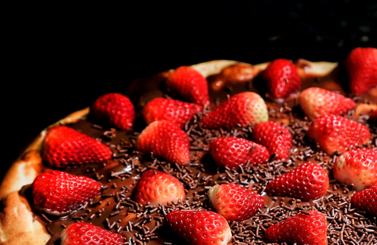 pizza de morango
