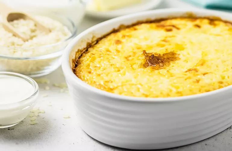 receita de arroz de forno cremoso