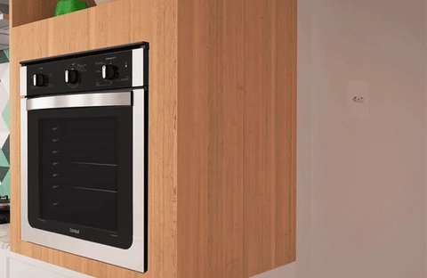 Ligação elétrica para forno de embutir