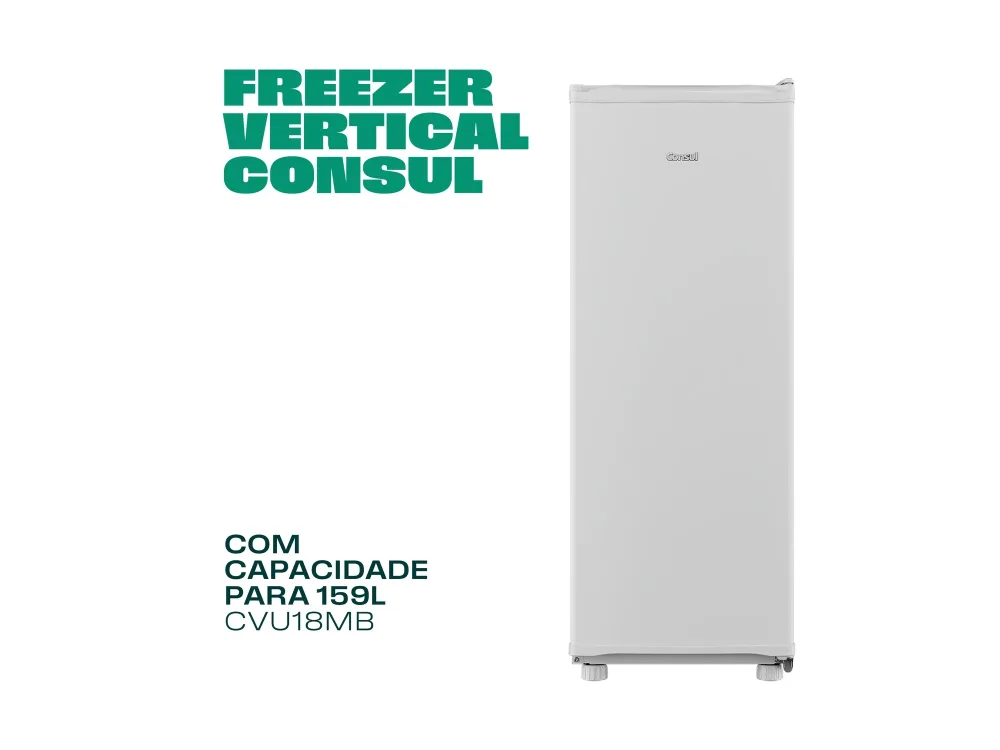 Freezer Vertical 159 Litros Consul com Cestos Organizadores - CVU18MB