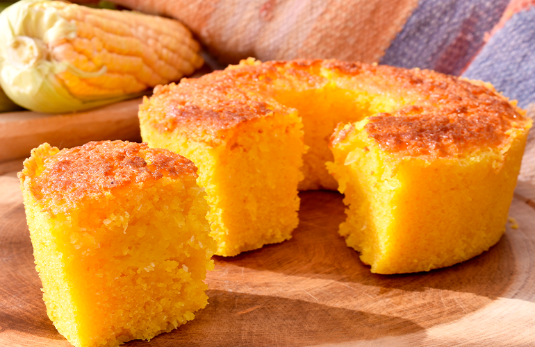 Como fazer bolo de milho simples